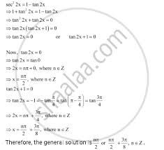Equations Sec2 2x 1 Tan 2x