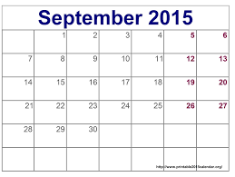 Sept 2015 Calendar Printable Aaron The Artist