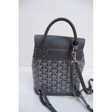 leather backpack goyard grey in leather