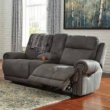 Austere Gray Double Reclining Loveseat
