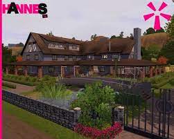 This house is a nice house for a small family with horses. Mod The Sims Hannes Ranch By Hannes16 Sims 3 Downloads Cc Caboodle Sims House Sims Building Sims