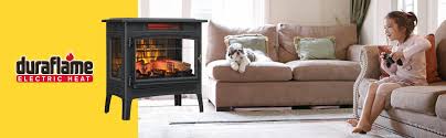 Black Infrared Electric Fireplace Stove