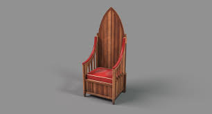 3d meval throne chair model