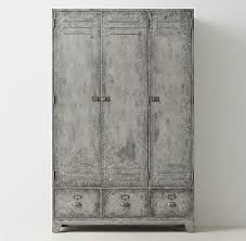 kemp distressed silver locker cabinet