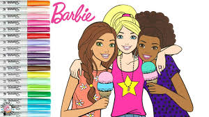 Find kids coloring pages online, kindergarten color sheets, disney princess activities, fun coloring pictures, free coloring printables and more @ coloronpages.com. Barbie And Friends Coloring Book Page Best Friends Barbie Teresa And Nikki Sprinkled Donuts Youtube
