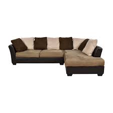 tan microfiber chaise sectional