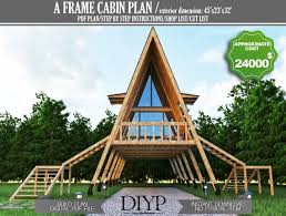 A Frame Cabin Plans Wooden Tiny House