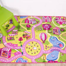 kids fun pink funfair play rug by