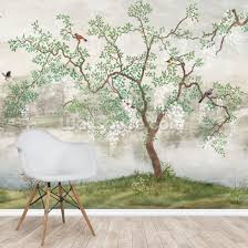chinoiserie garden wallpaper wallsauce uk
