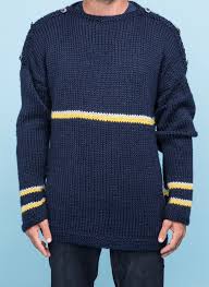 Fun & loose fitting with a different eye catching cable on each side, finished with ribbed. Men S Boat Neck Sweater Bergere De France