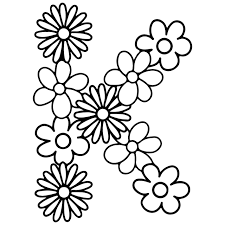 alphabet flower coloring book for