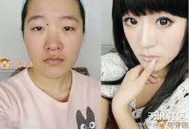 chinese s before and after makeup
