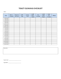 Free Public Restroom Cleaning Checklist Templates At