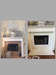 Painted Tile Around Fireplace With Diy