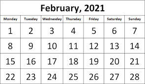 Print the calendar and mark the important dates, events, holidays, etc. February 2021 Calendar Printable Images Free Printable Calendar 2021