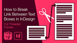 how to break link between text bo in