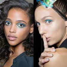 blue eye shadow is happening this spring