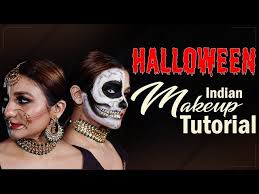 halloween skull indian bridal makeup