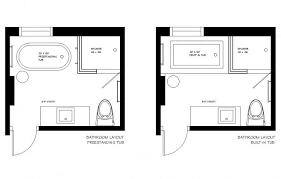 what best 5x8 bathroom layout to