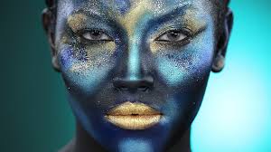 women glitter face face paint makeup