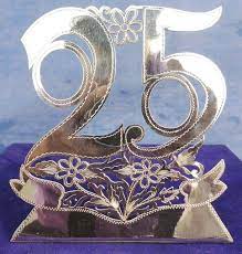pure silver 25th anniversary gift item