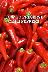 how to preserve chili peppers chili