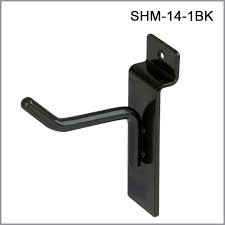 1 Long Metal Slatwall Hooks Black