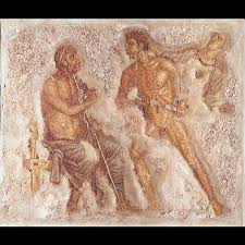 Αποτέλεσμα εικόνας για ancient greek soldier throwing behind  shield paintings