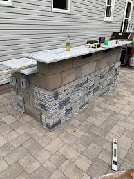 diy patio bar outdoor stone bar