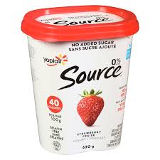 yoplait source strawberry yogurt tub
