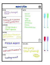 Smart Panda Magnetic White Board Fridge Calendar Useful Menu Planner