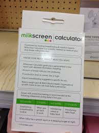 Milkscreen Breastfeeding Assessment Calculator Reducing