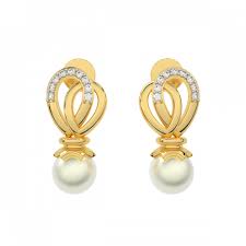 article 938 gold diamond pearl earring