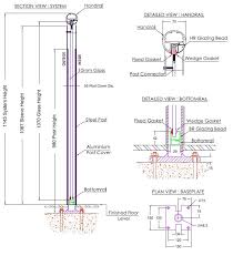 Architectural railing systems (balustrades) by c.r. Glass Balustrades Drawings Tech Specs Balcony Systems