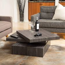 Christopher Knight Home Haring Square Rotating Wood Coffee Table Black Oak