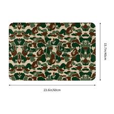 green camouflage front door mat anti