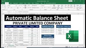 balance sheet format in excel with