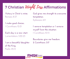 7 christian weight loss affirmations