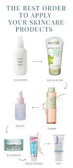 order to apply skincare s
