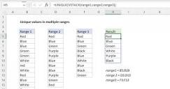 Unique values from multiple ranges - Excel formula | Exceljet