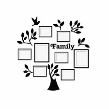 Black Family Tree Wooden Hangings