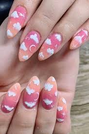 sns pink dream ombre nail art