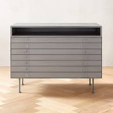 renzo steel flat file cabinet cb2