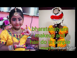 bharatanatyam makeup and hairdo in