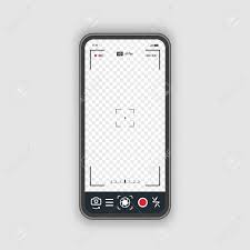 Mobile Phone With Record Frame Camera Concept Viewfinder Template