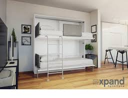hidden bunk beds that fold flat save