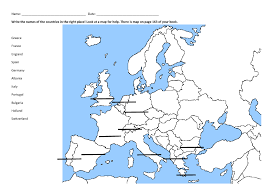 Blank Europe Map With Country Names