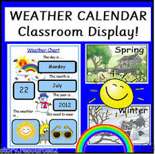 Details About Weather Chart Calendar Teaching Resources Class Display Childminder Eyfs Ks1 2