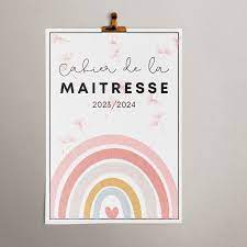 Cahier Journal Maternelle Page De Garde - Cahier de la maitresse 2023/2024 – Stylo Plume Blog