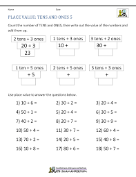 Grade 1 place value worksheet: 1st Grade Place Value Worksheets 2 Digit Numbers